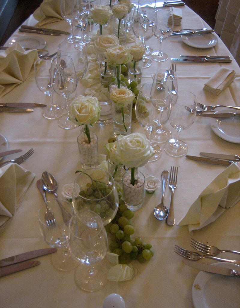 E.Bosco Wien - Hochzeitsfloristik Allgemein Dekoration Hochzeitstafel